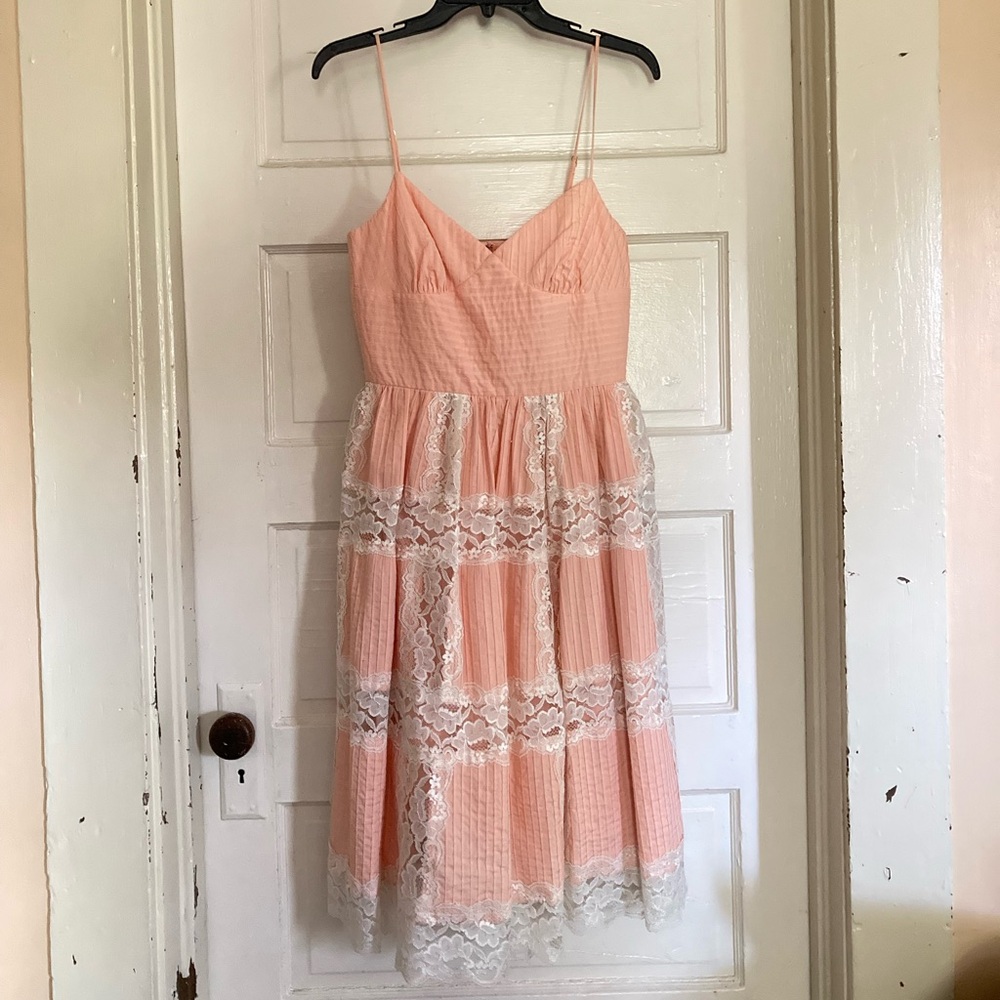 Vintage Betsey Johnson Tiered Layered Pink Dress